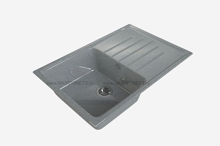 MAXSTONE Мойка глянцевая MS-7 (темно-серая) 750*495*215